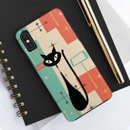 Kate McEnroe New York Atomic Cat Mid Century Modern Pastel iPhone CasePhone Cases23562767856606470304