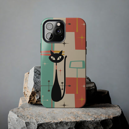 Kate McEnroe New York Atomic Cat Mid Century Modern Pastel iPhone CasePhone Cases24942257465955417801