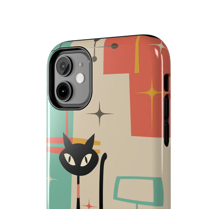 Kate McEnroe New York Atomic Cat Mid Century Modern Pastel iPhone CasePhone Cases49507870724169047814