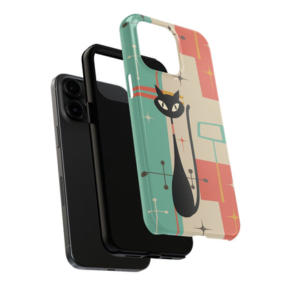 Kate McEnroe New York Atomic Cat Mid Century Modern Pastel iPhone CasePhone Cases49507870724169047814