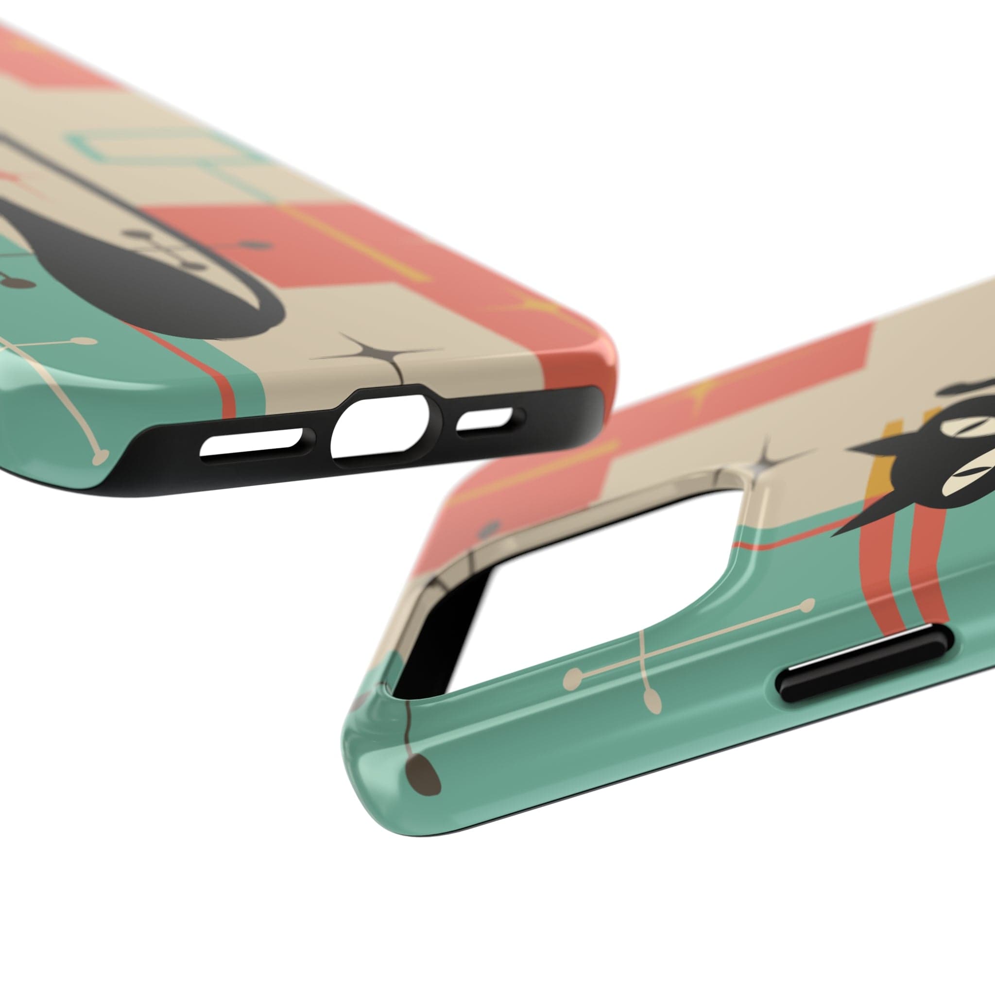 Kate McEnroe New York Atomic Cat Mid Century Modern Pastel iPhone CasePhone Cases49507870724169047814