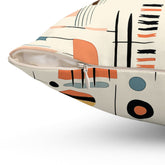 Kate McEnroe New York Atomic Cat Mid Century Modern Pillow, Retro TV Cream Geometric Abstract AccentThrow Pillows22429111249662134639