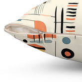 Kate McEnroe New York Atomic Cat Mid Century Modern Pillow, Retro TV Cream Geometric Abstract AccentThrow Pillows22429111249662134639