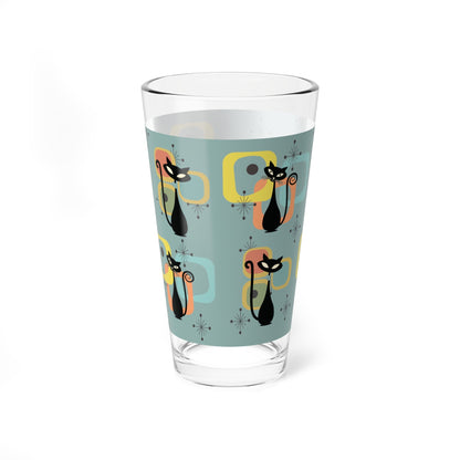 Kate McEnroe New York Atomic Cat Mid Century Modern Pint Glass, Retro Abstract Geometric Starburst, MCM 1950s Style DrinkwarePint Glasses25282034215951697627