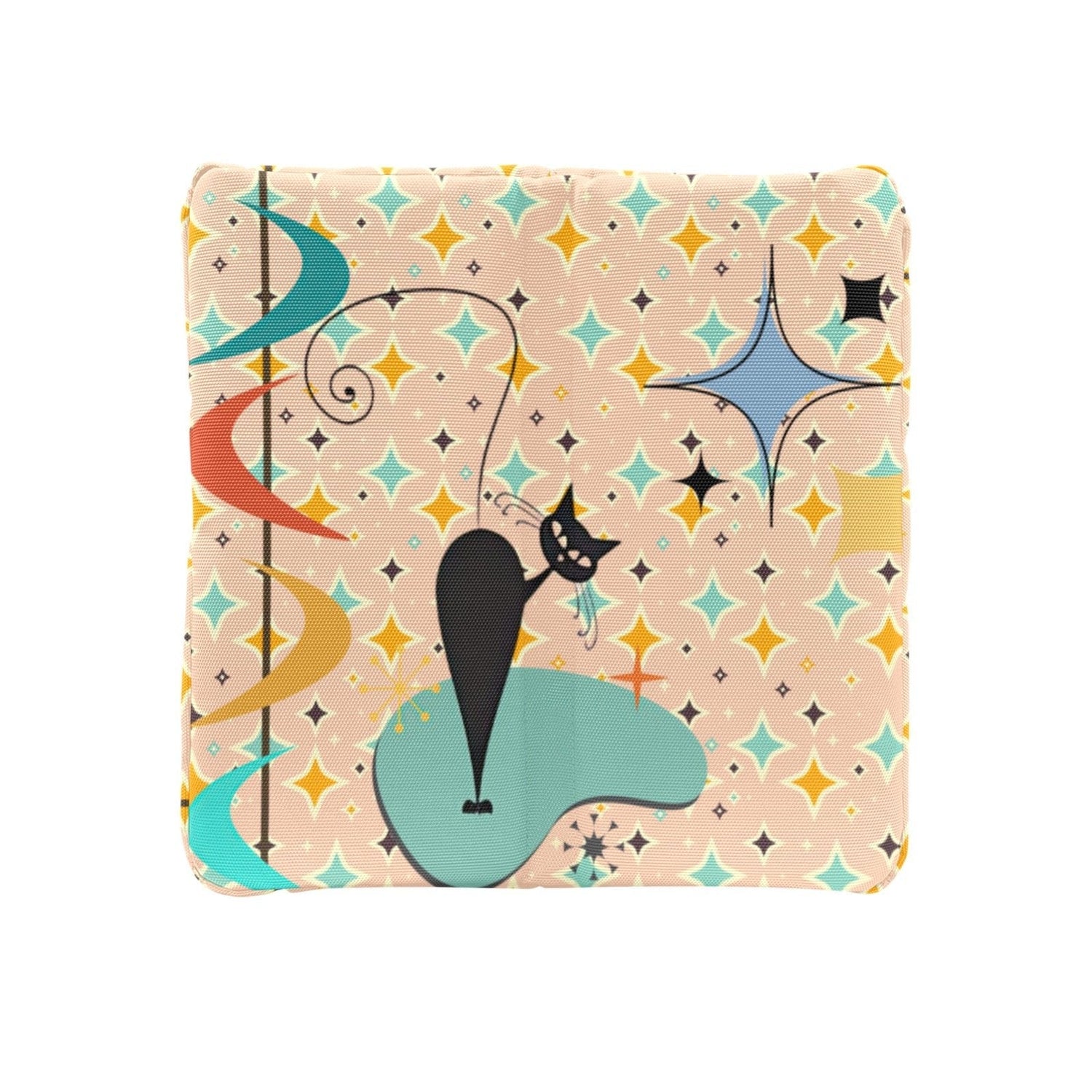 Kate McEnroe New York Atomic Cat Mid Century Modern Quilt Storage Bag, Retro 50s Starburst Design, MCM Storage BinQuilt Storage BagD3059909