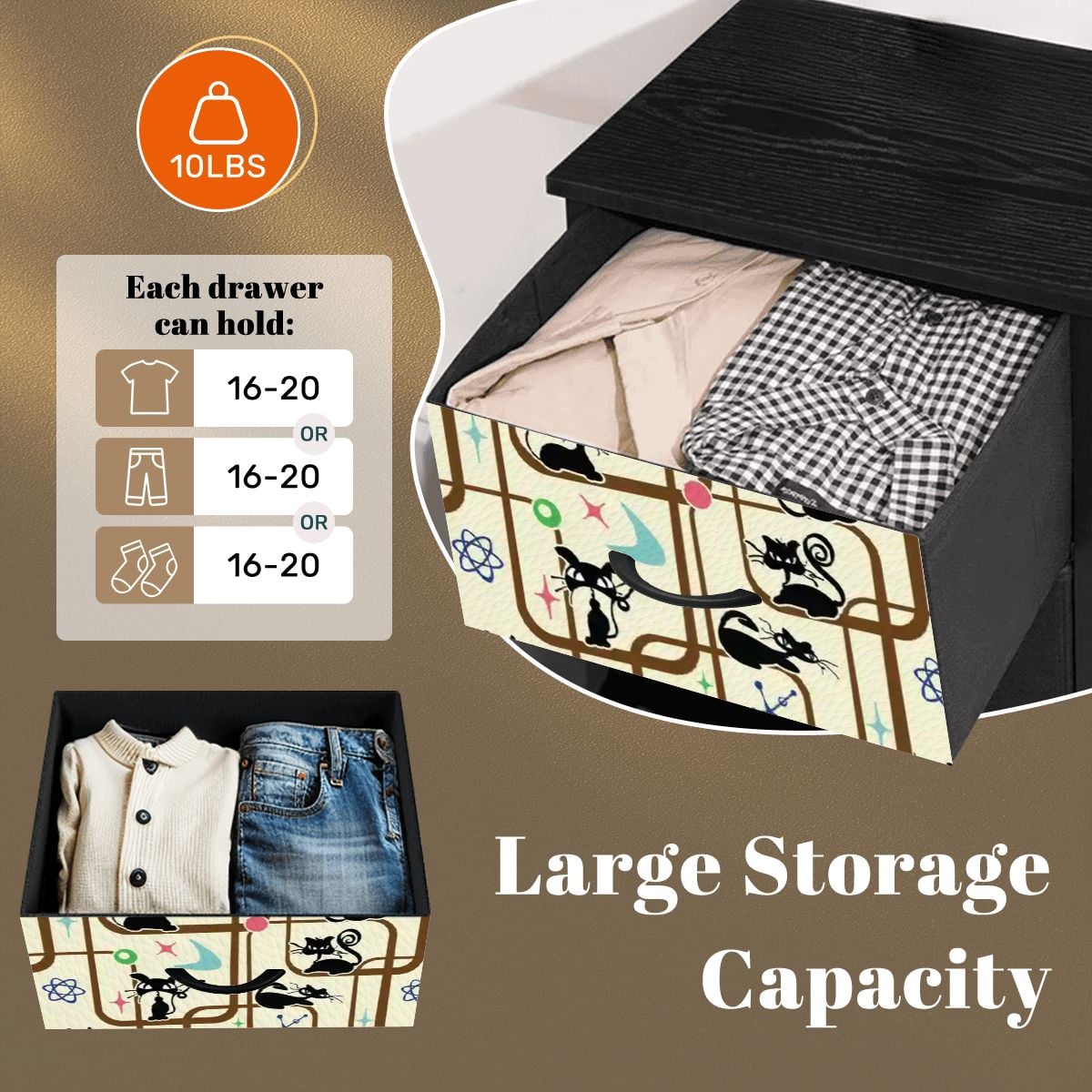 Kate McEnroe New York Atomic Cat Mid Century Modern Retro 4 Drawer DresserDressersg6yv5emYGg