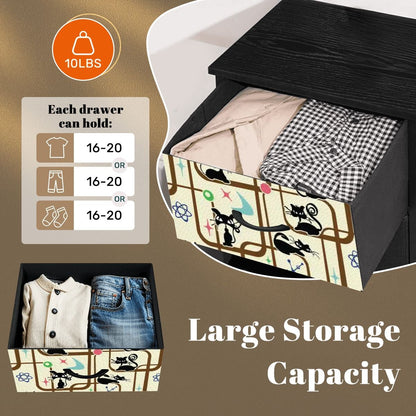 Kate McEnroe New York Atomic Cat Mid Century Modern Retro 4 Drawer DresserDressersg6yv5emYGg