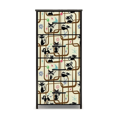 Kate McEnroe New York Atomic Cat Mid Century Modern Retro 4 Drawer DresserDressersg6yv5emYGg