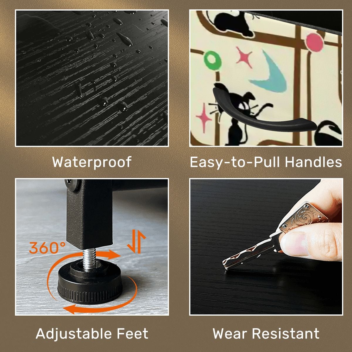 Kate McEnroe New York Atomic Cat Mid Century Modern Retro 4 Drawer DresserDressersg6yv5emYGg