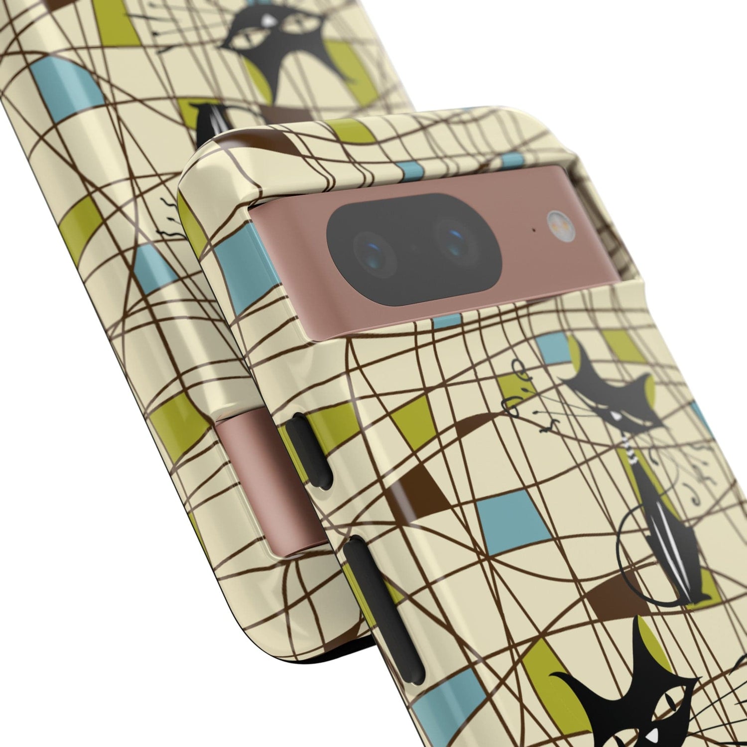 Kate McEnroe New York Atomic Cat Mid Century Modern Retro Chic Google Pixel Phone Cases Phone Cases