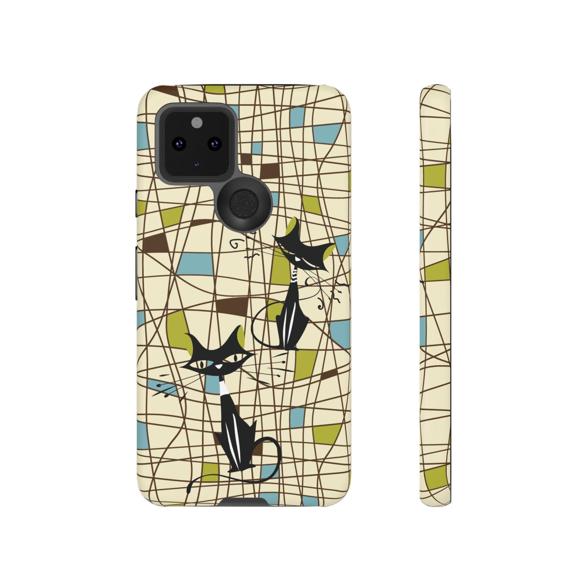 Kate McEnroe New York Atomic Cat Mid Century Modern Retro Chic Google Pixel Phone CasesPhone Cases24452014082695383821