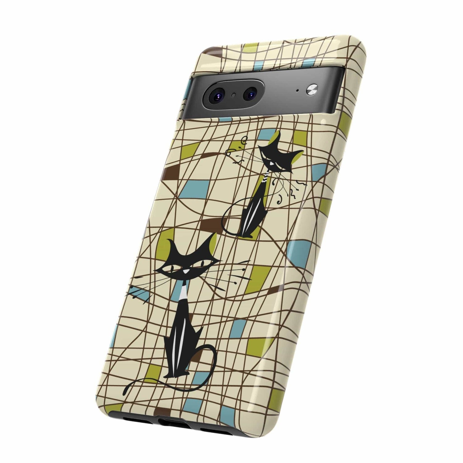 Kate McEnroe New York Atomic Cat Mid Century Modern Retro Chic Google Pixel Phone CasesPhone Cases27748916537823793678