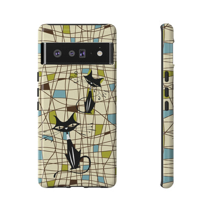 Kate McEnroe New York Atomic Cat Mid Century Modern Retro Chic Google Pixel Phone CasesPhone Cases27791206840125167360