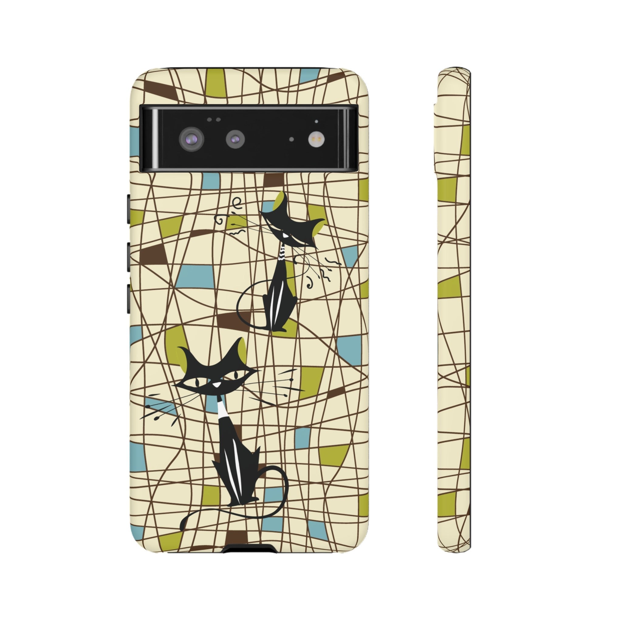 Kate McEnroe New York Atomic Cat Mid Century Modern Retro Chic Google Pixel Phone CasesPhone Cases29519694011176913375