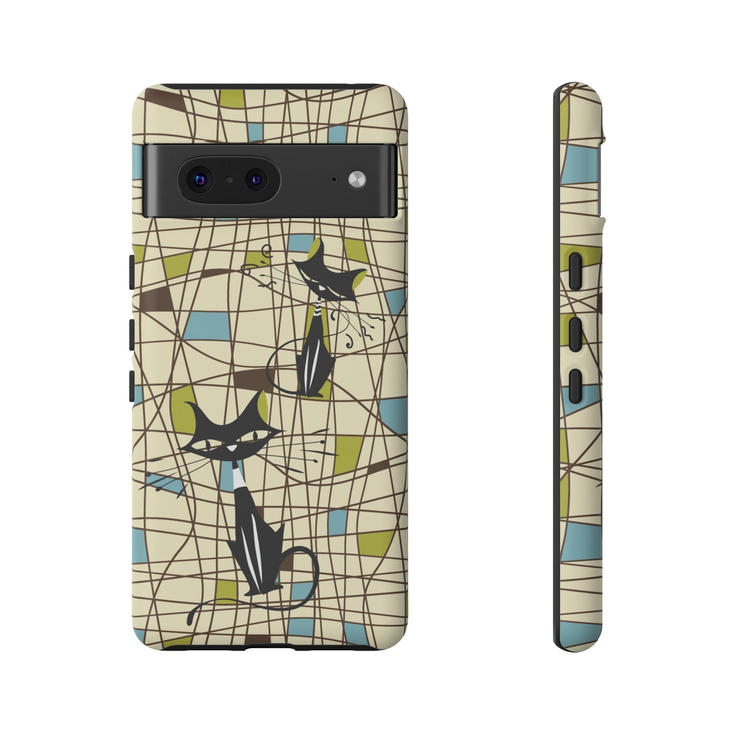 Kate McEnroe New York Atomic Cat Mid Century Modern Retro Chic Google Pixel Phone CasesPhone Cases33955057403218293979