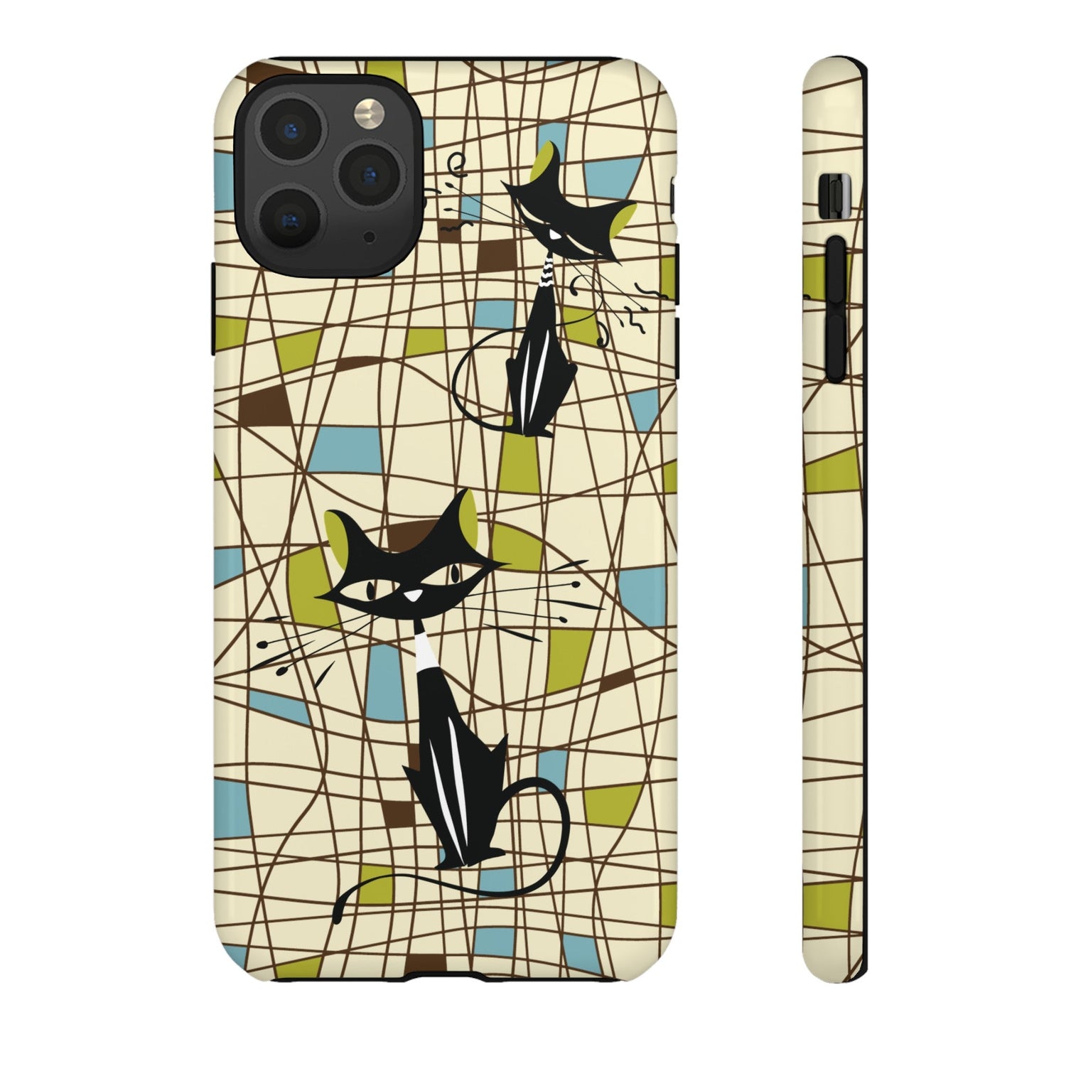 Kate McEnroe New York Atomic Cat Mid Century Modern Retro Chic iPhone CasesPhone Cases11100073695657145367