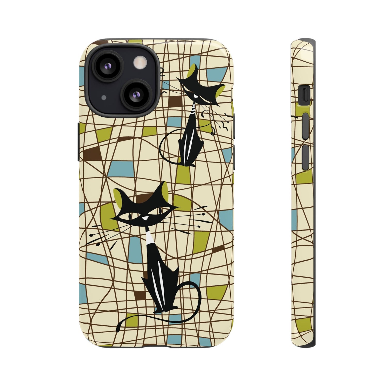 Kate McEnroe New York Atomic Cat Mid Century Modern Retro Chic iPhone CasesPhone Cases15927868058834862491