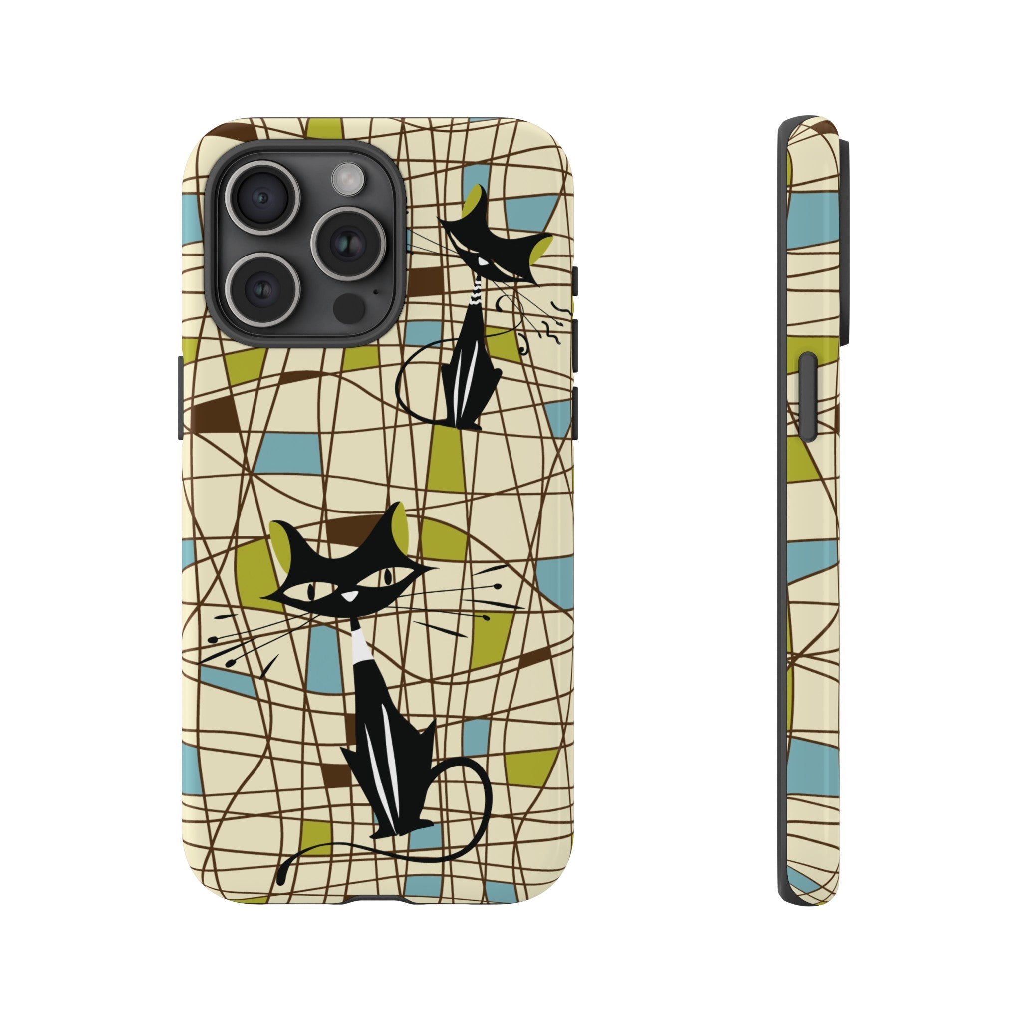 Kate McEnroe New York Atomic Cat Mid Century Modern Retro Chic iPhone CasesPhone Cases15972904375222675413