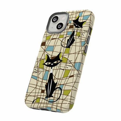 Kate McEnroe New York Atomic Cat Mid Century Modern Retro Chic iPhone CasesPhone Cases15972904375222675413