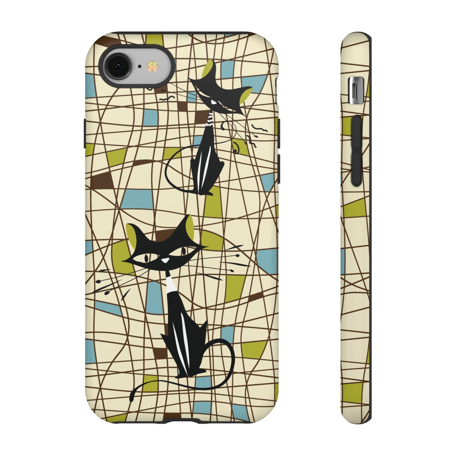 Kate McEnroe New York Atomic Cat Mid Century Modern Retro Chic iPhone CasesPhone Cases16780807566738591677