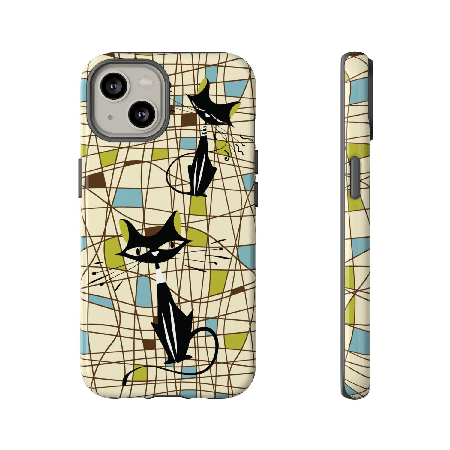 Kate McEnroe New York Atomic Cat Mid Century Modern Retro Chic iPhone CasesPhone Cases18565295103287072005