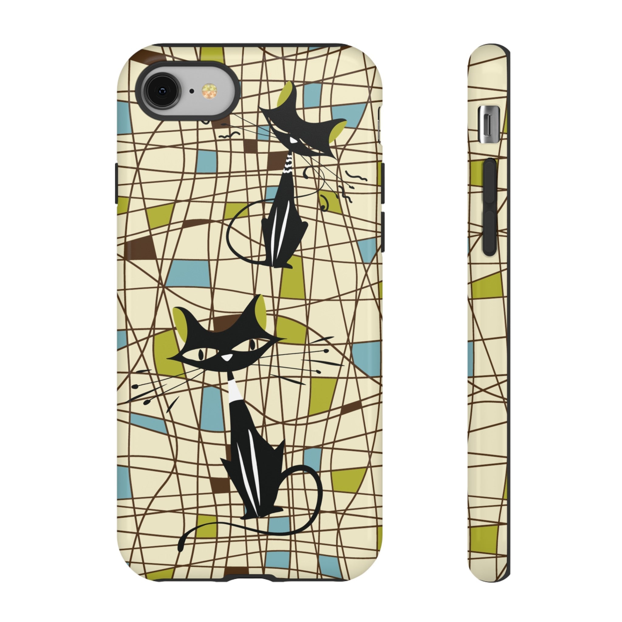 Kate McEnroe New York Atomic Cat Mid Century Modern Retro Chic iPhone CasesPhone Cases19241376894460195228