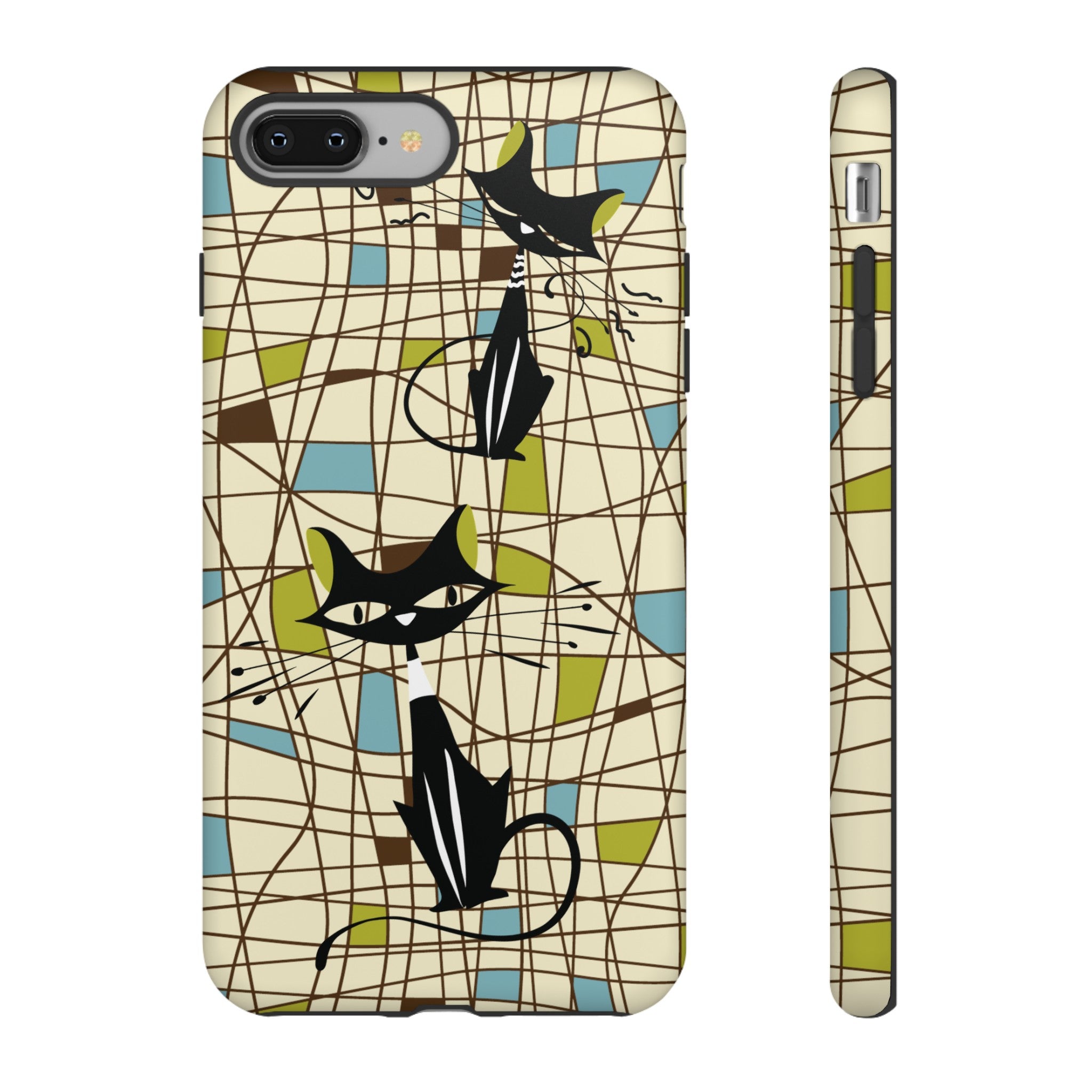 Kate McEnroe New York Atomic Cat Mid Century Modern Retro Chic iPhone CasesPhone Cases19622895534834809455