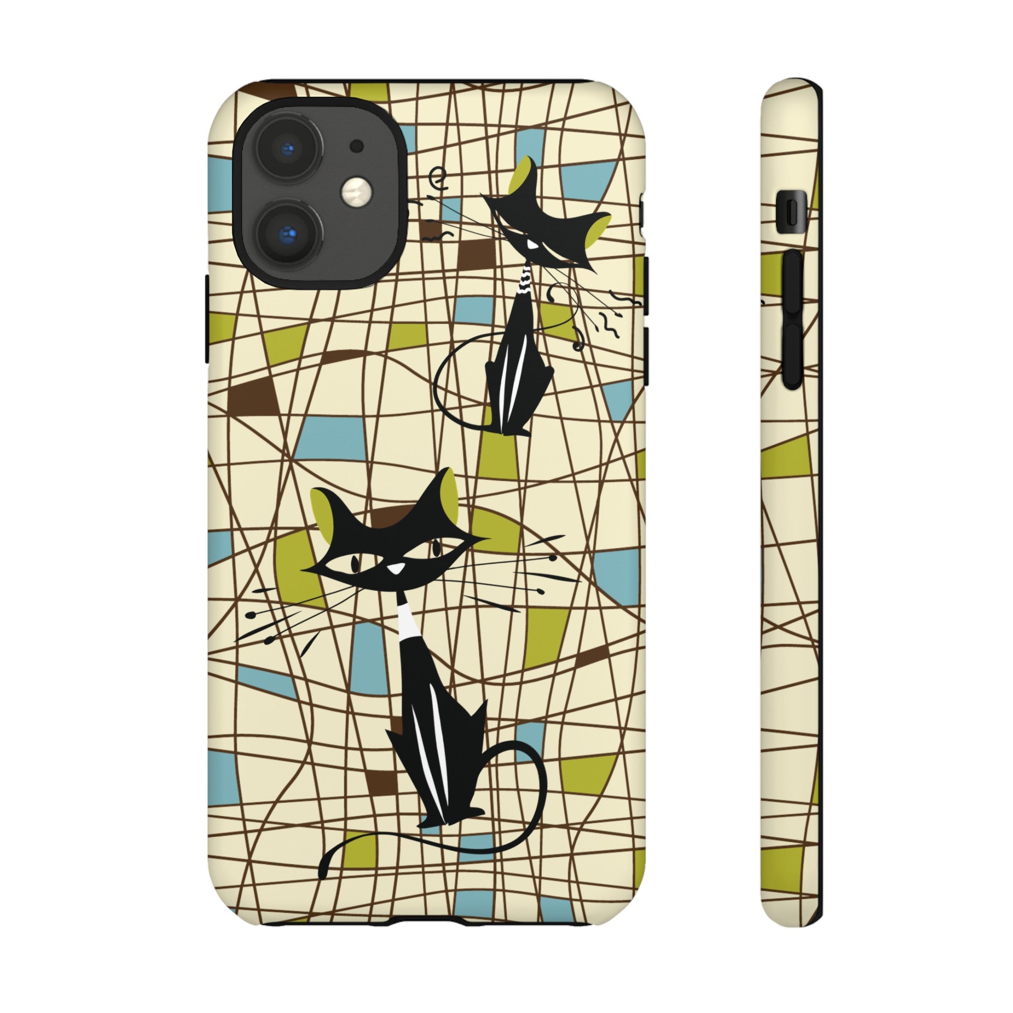 Kate McEnroe New York Atomic Cat Mid Century Modern Retro Chic iPhone CasesPhone Cases23488030888664856350