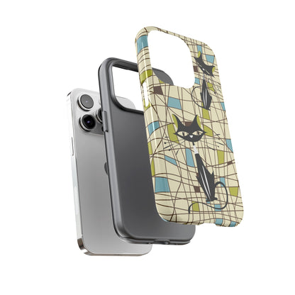 Kate McEnroe New York Atomic Cat Mid Century Modern Retro Chic iPhone CasesPhone Cases27393713358066042479