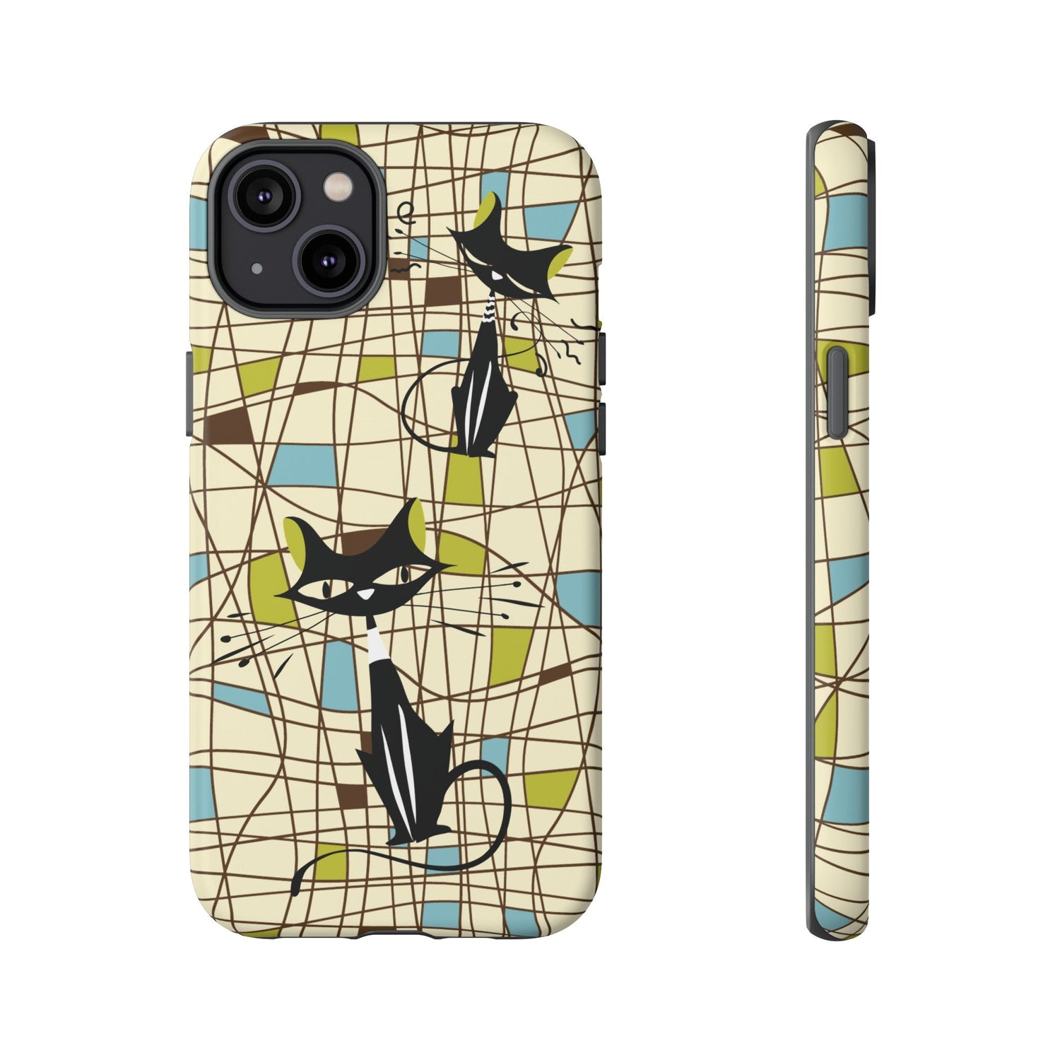 Kate McEnroe New York Atomic Cat Mid Century Modern Retro Chic iPhone CasesPhone Cases30915608997077216155