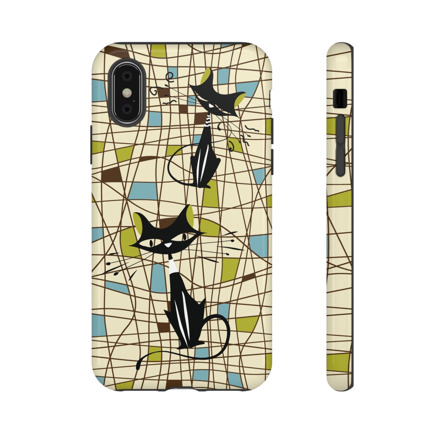 Kate McEnroe New York Atomic Cat Mid Century Modern Retro Chic iPhone CasesPhone Cases34113276157196370495