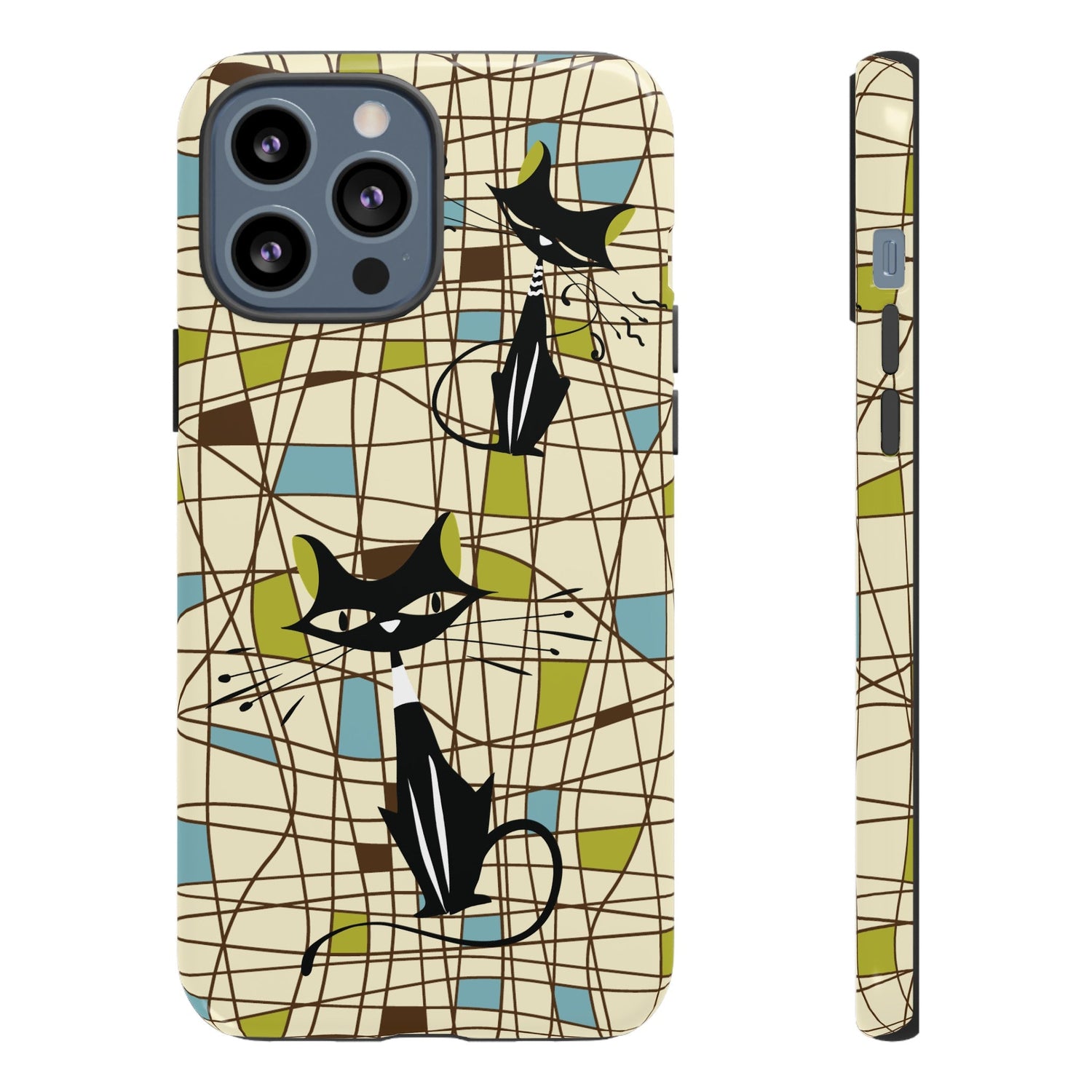 Kate McEnroe New York Atomic Cat Mid Century Modern Retro Chic iPhone CasesPhone Cases35219981841393403798