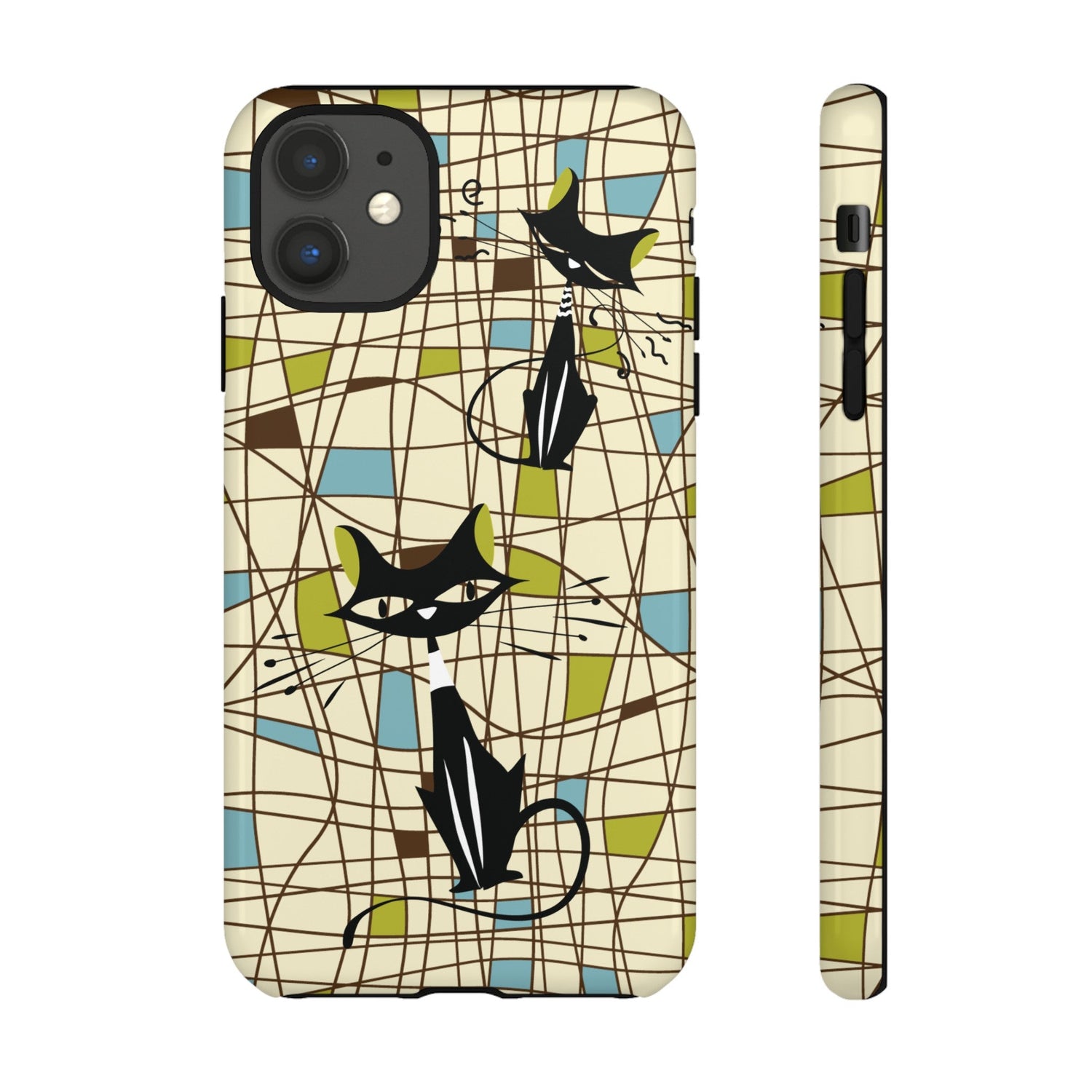 Kate McEnroe New York Atomic Cat Mid Century Modern Retro Chic iPhone CasesPhone Cases48358672044841643266