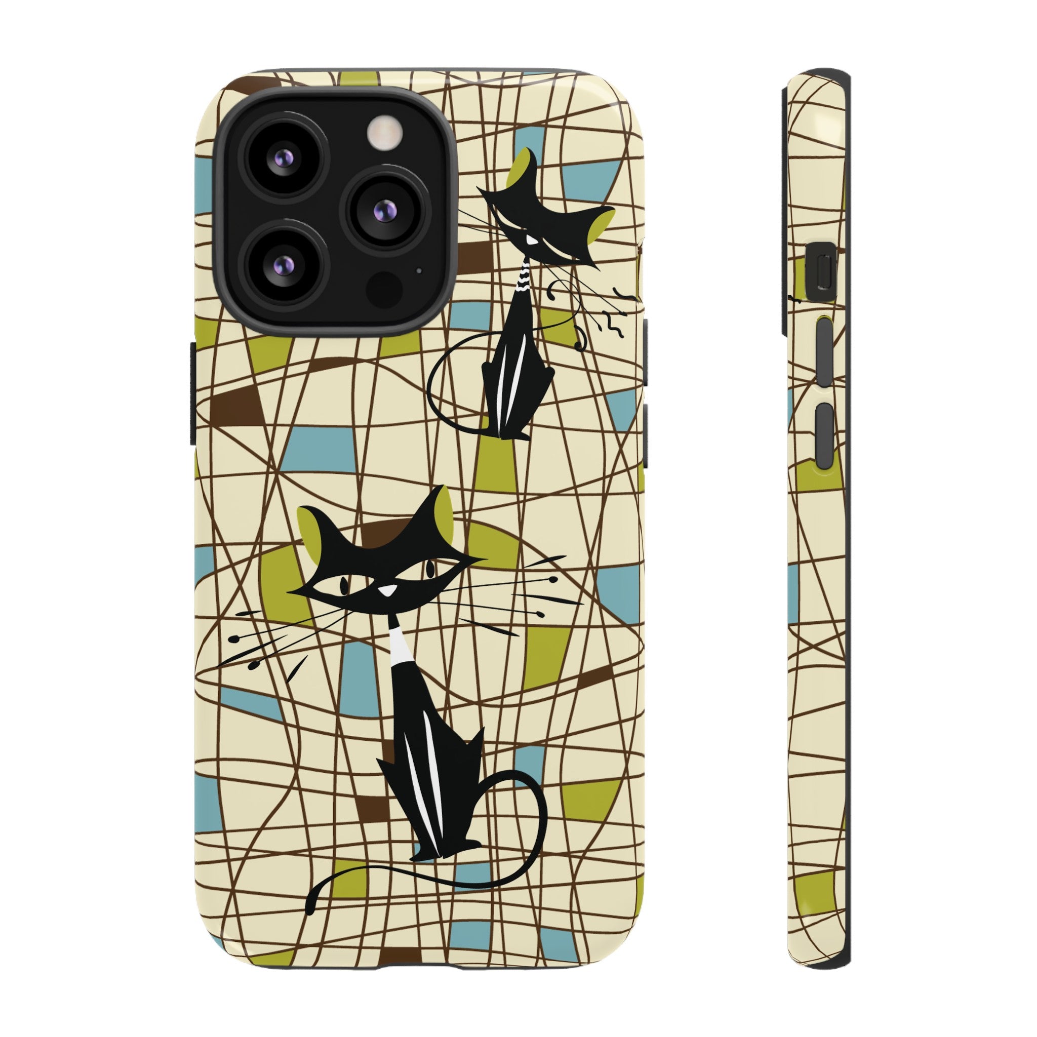 Kate McEnroe New York Atomic Cat Mid Century Modern Retro Chic iPhone CasesPhone Cases87027003233562178385