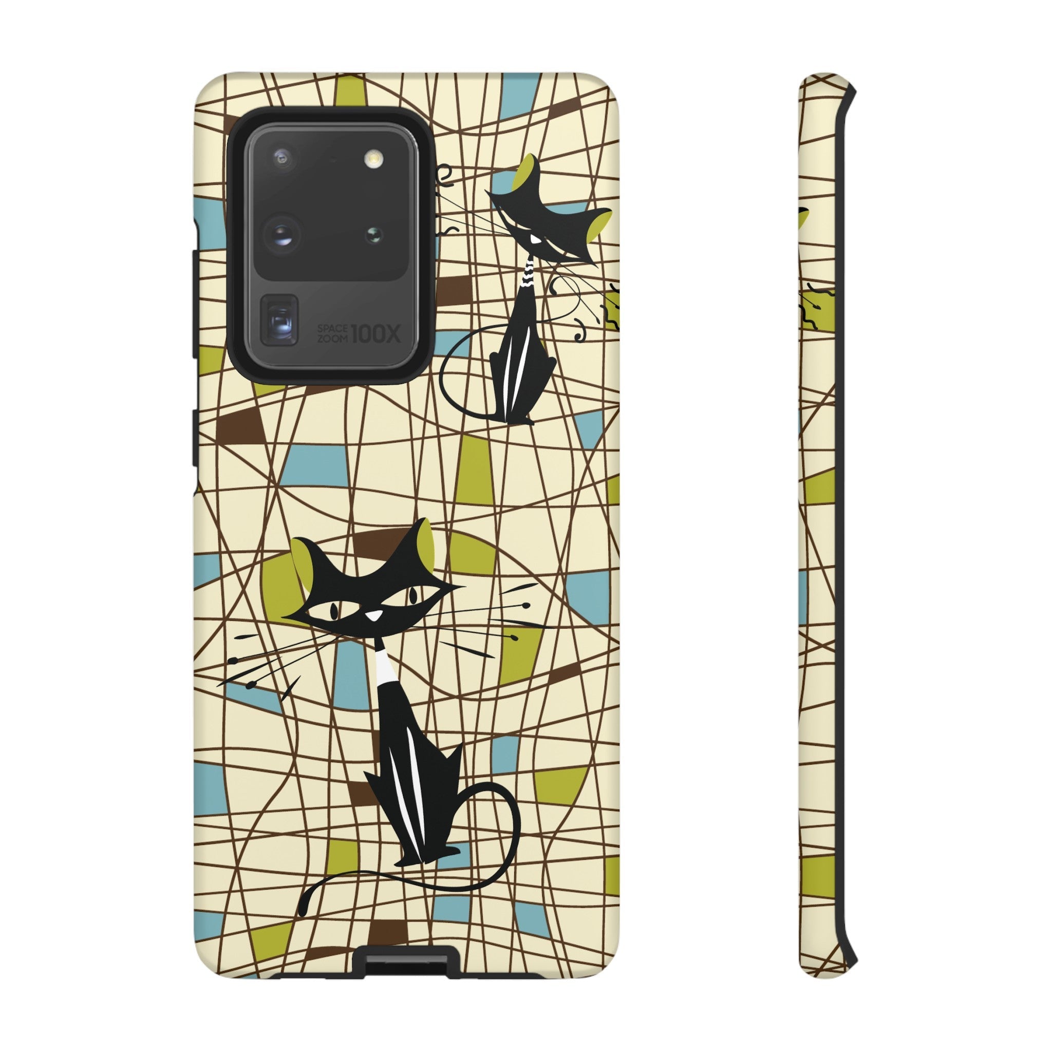 Kate McEnroe New York Atomic Cat Mid Century Modern Retro Chic Samsung Galaxy Phone CasesPhone Cases17588530140349303115