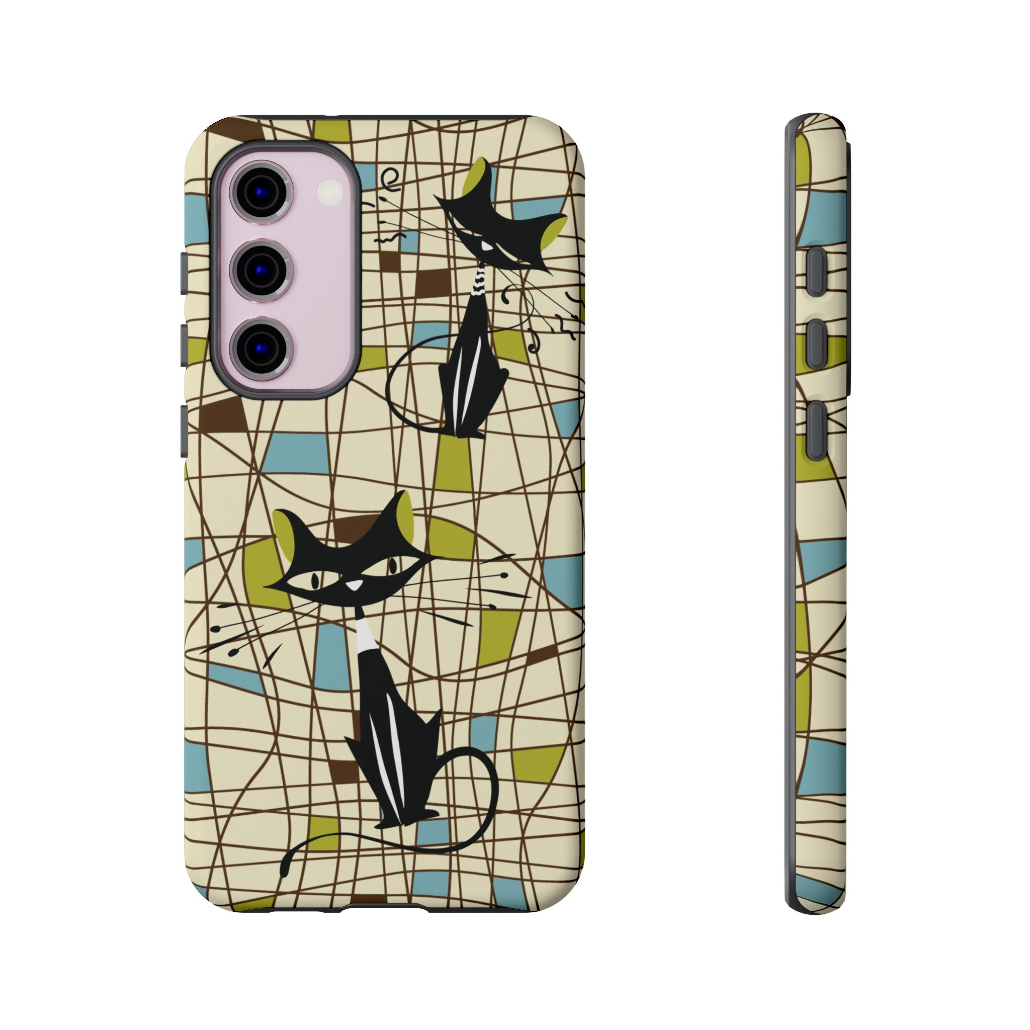 Kate McEnroe New York Atomic Cat Mid Century Modern Retro Chic Samsung Galaxy Phone CasesPhone Cases17883600549375913375