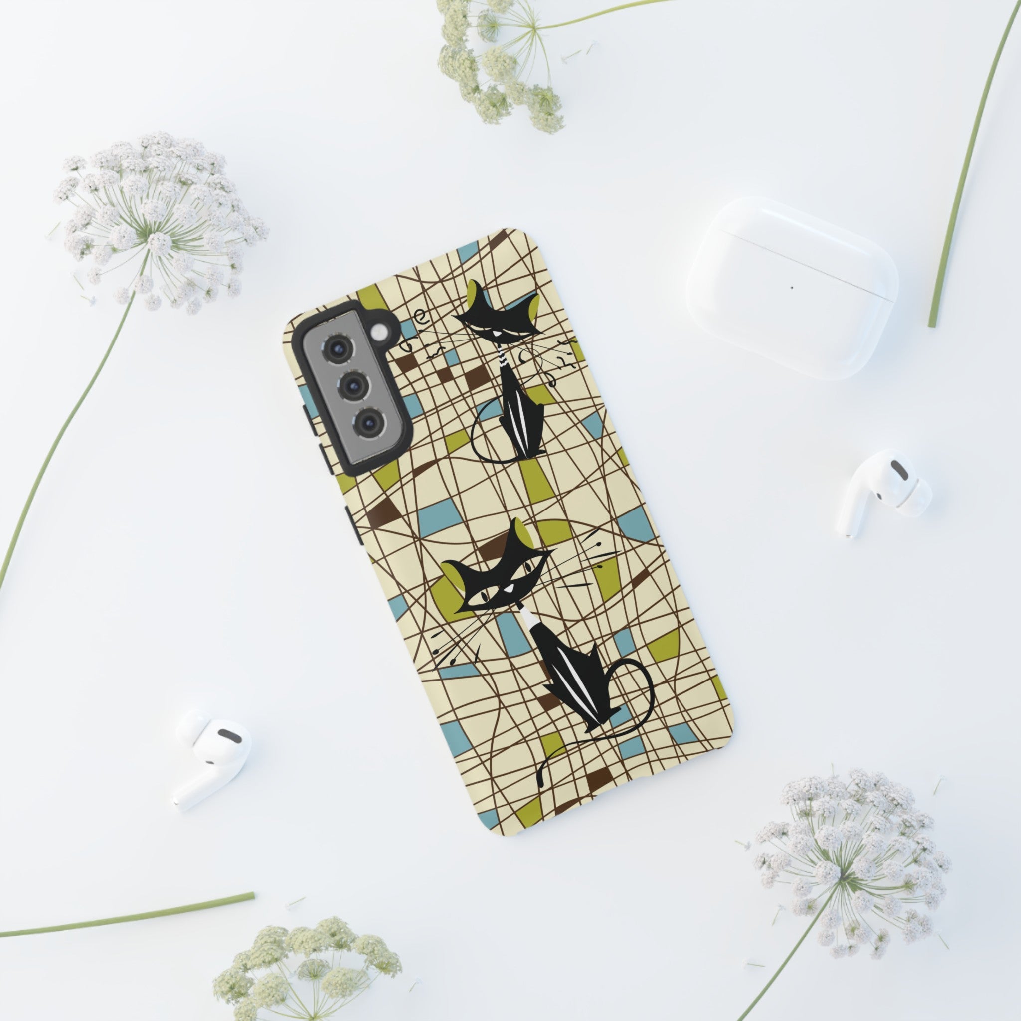 Kate McEnroe New York Atomic Cat Mid Century Modern Retro Chic Samsung Galaxy Phone CasesPhone Cases19110221762529711003