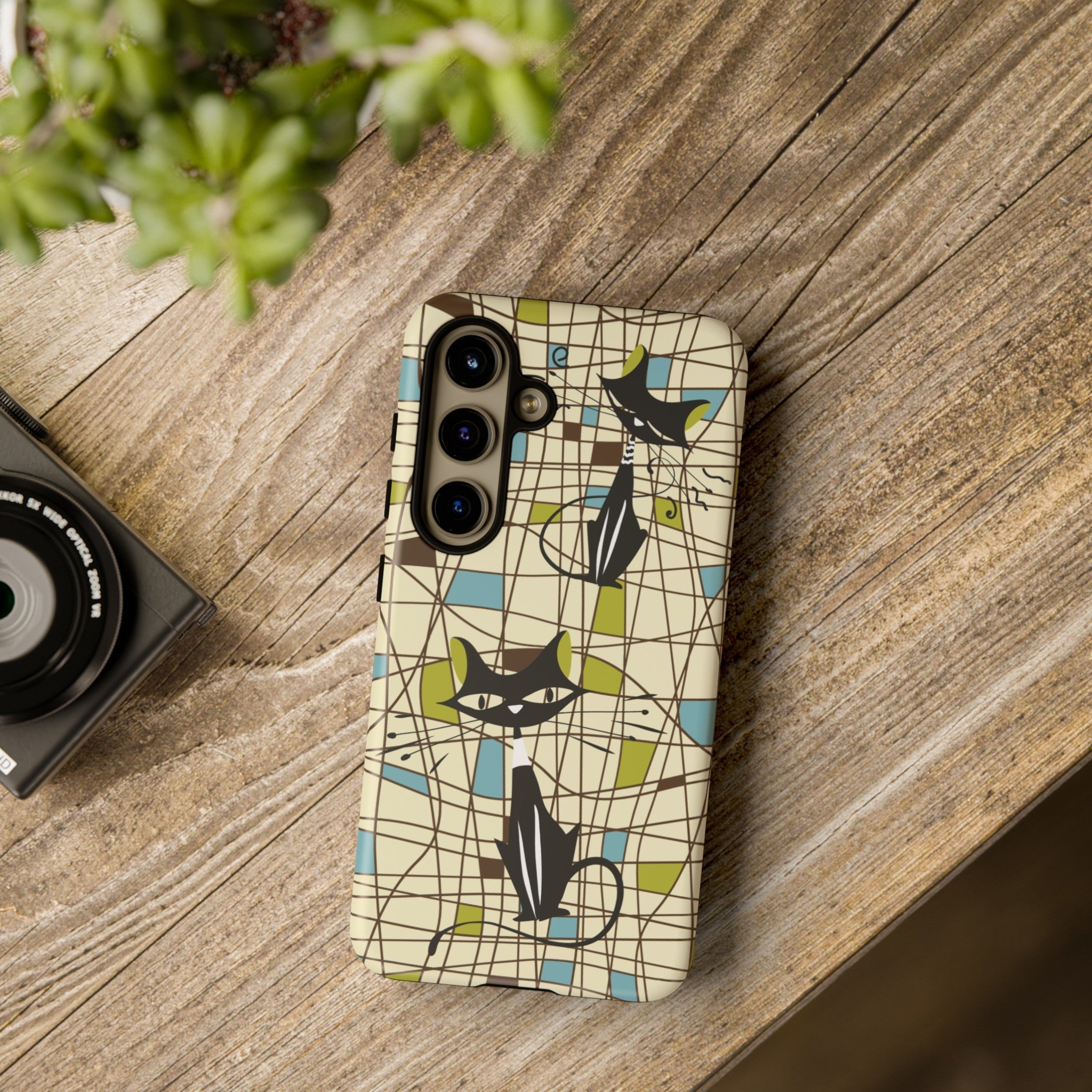 Kate McEnroe New York Atomic Cat Mid Century Modern Retro Chic Samsung Galaxy Phone CasesPhone Cases30657881628362768173