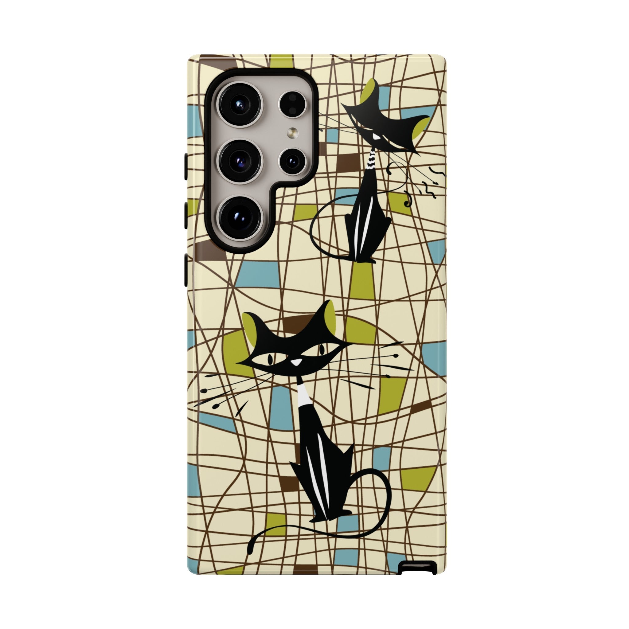 Kate McEnroe New York Atomic Cat Mid Century Modern Retro Chic Samsung Galaxy Phone CasesPhone Cases64571438053108649453