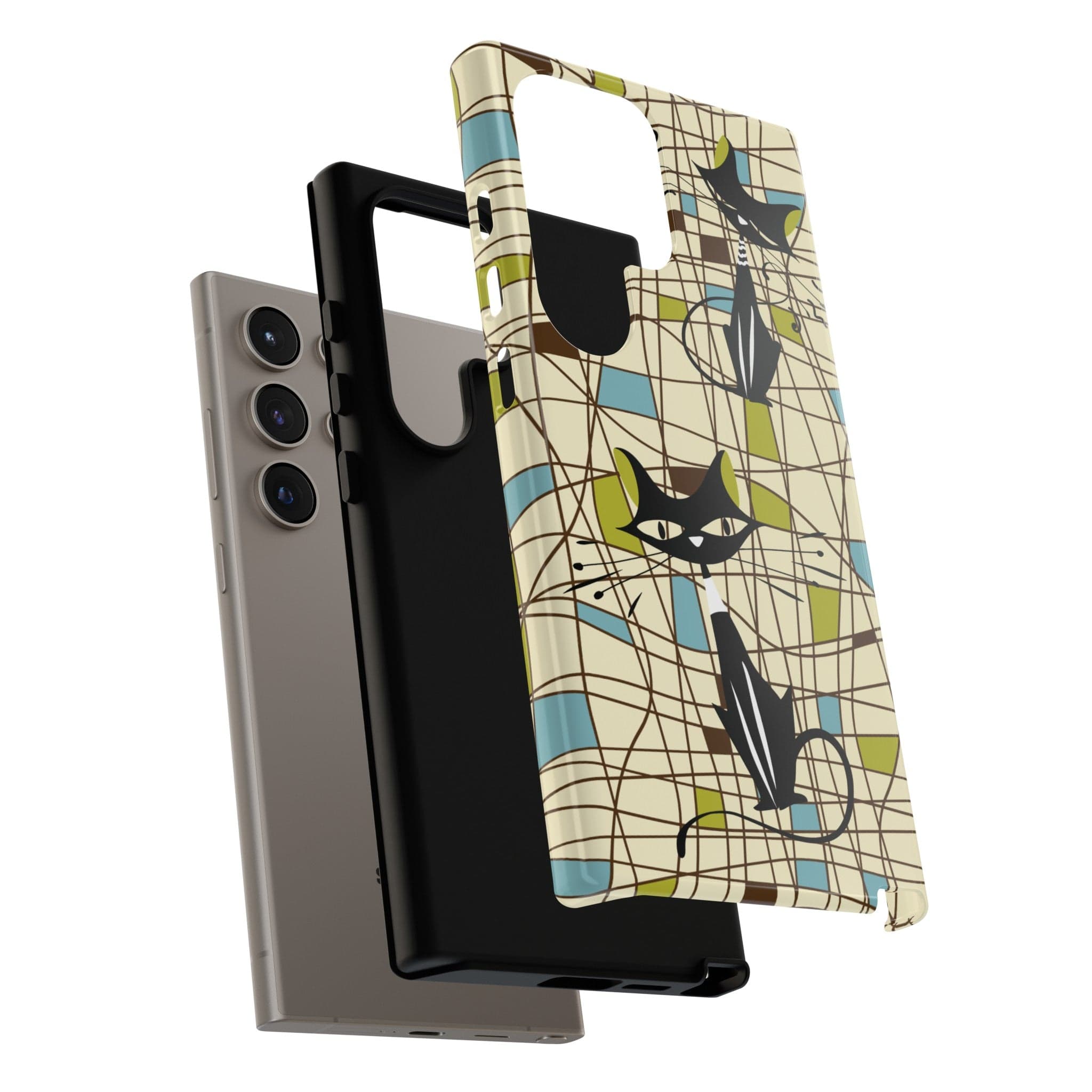 Kate McEnroe New York Atomic Cat Mid Century Modern Retro Chic Samsung Galaxy Phone CasesPhone Cases64571438053108649453