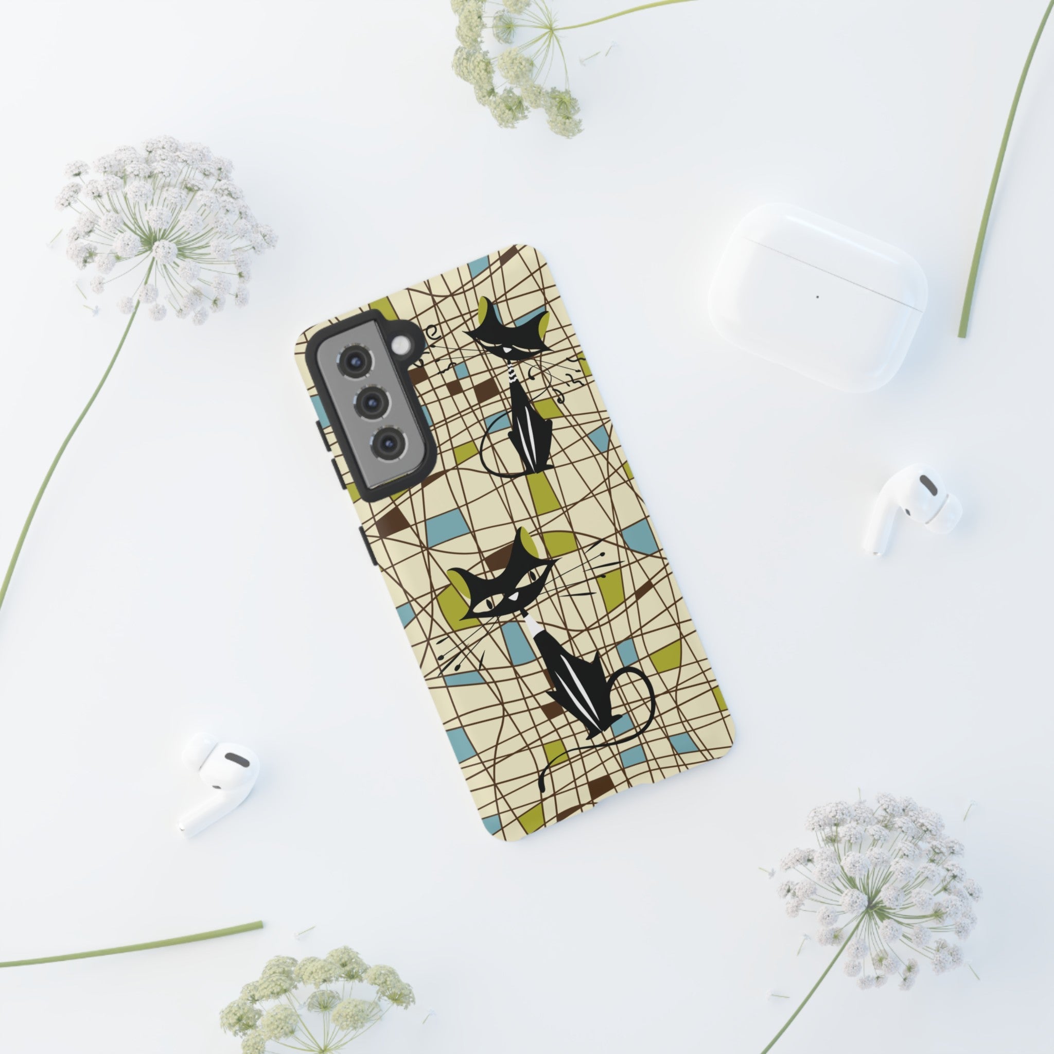 Kate McEnroe New York Atomic Cat Mid Century Modern Retro Chic Samsung Galaxy Phone CasesPhone Cases94719161948555142057