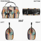 Kate McEnroe New York Atomic Cat Mid Century Modern Retro Geometric Kiss Lock HandbagCrossbody BagsD3233934
