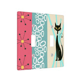 Kate McEnroe New York Atomic Cat Mid Century Modern Retro MCM Light Switch Plate CoverLight Switch PlateHBe1F0We5O