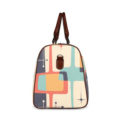 Kate McEnroe New York Atomic Cat Mid Century Modern Retro Starburst Geometric Small Travel Bag Duffel Bags One Size D2863256