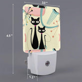 Kate McEnroe New York Atomic Cat Mid Century Modern Retro Starburst Night Light Set, 50s Space Age DecorNight LightsIA1JIqYpki