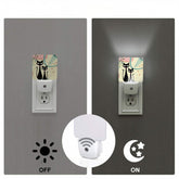 Kate McEnroe New York Atomic Cat Mid Century Modern Retro Starburst Night Light Set, 50s Space Age DecorNight LightsIA1JIqYpki