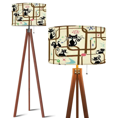 Kate McEnroe New York Atomic Cat Mid Century Modern Retro Tripod Floor LampTripod Floor Lamps6DVV0bk6II