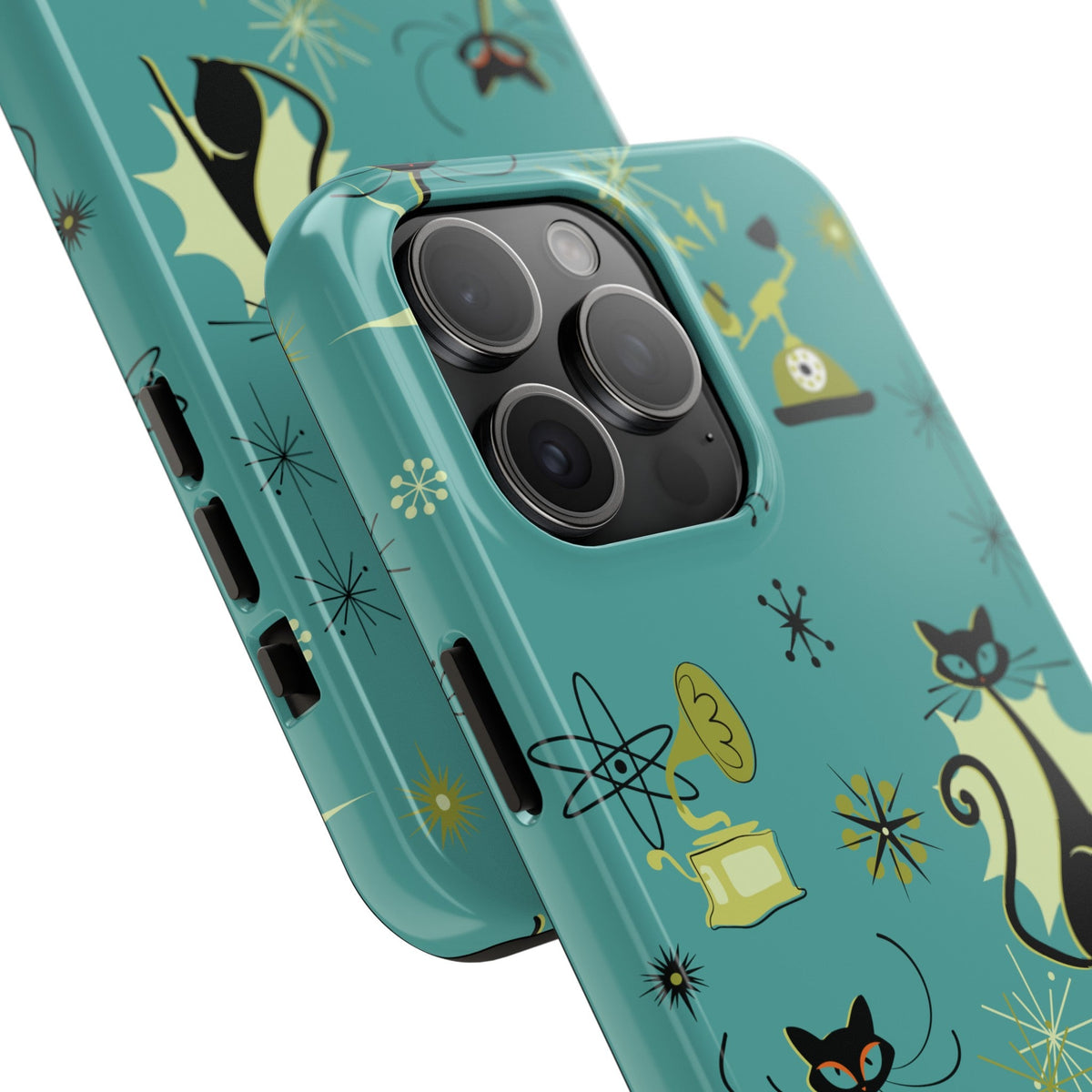 Kate McEnroe New York Atomic Cat Mid Century Modern Retro Vintage Gramophone iPhone CasePhone Cases12964330941031402797
