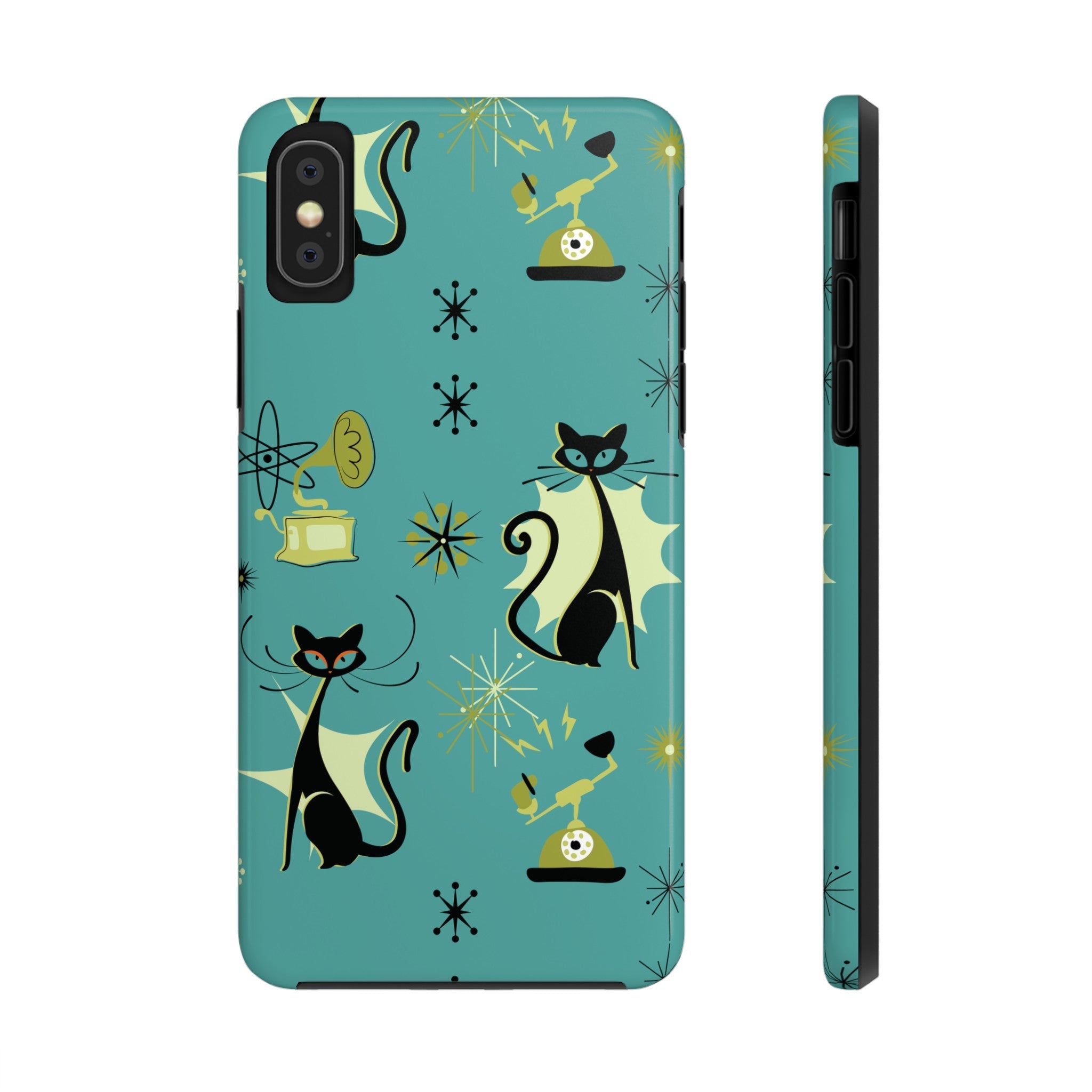 Kate McEnroe New York Atomic Cat Mid Century Modern Retro Vintage Gramophone iPhone CasePhone Cases29336855542157864197