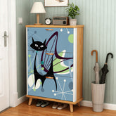 Kate McEnroe New York Atomic Cat Mid Century Modern Shoe Cabinet, Retro Boomerang Starburst Storage Unit, 50s MCM Accent FurnitureShoe Storage3nwzFg4RfH